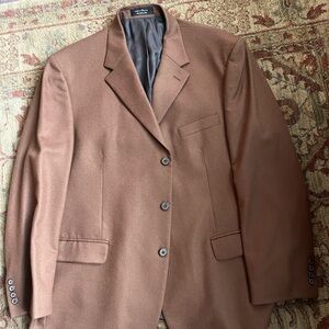Classic Brown Men's Mohair Andrew Fezza Blazer 48R